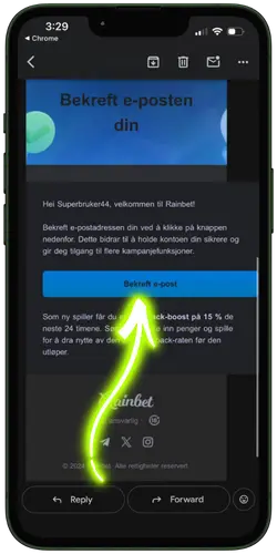 RainBet Casino Bekreft e-post og aktiver konto