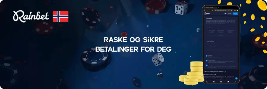 RainBet Casino Inn- og utbetalinger på plattformen