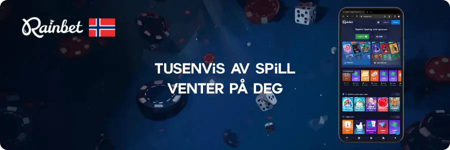 RainBet Casino Stort spillutvalg og kasinospill